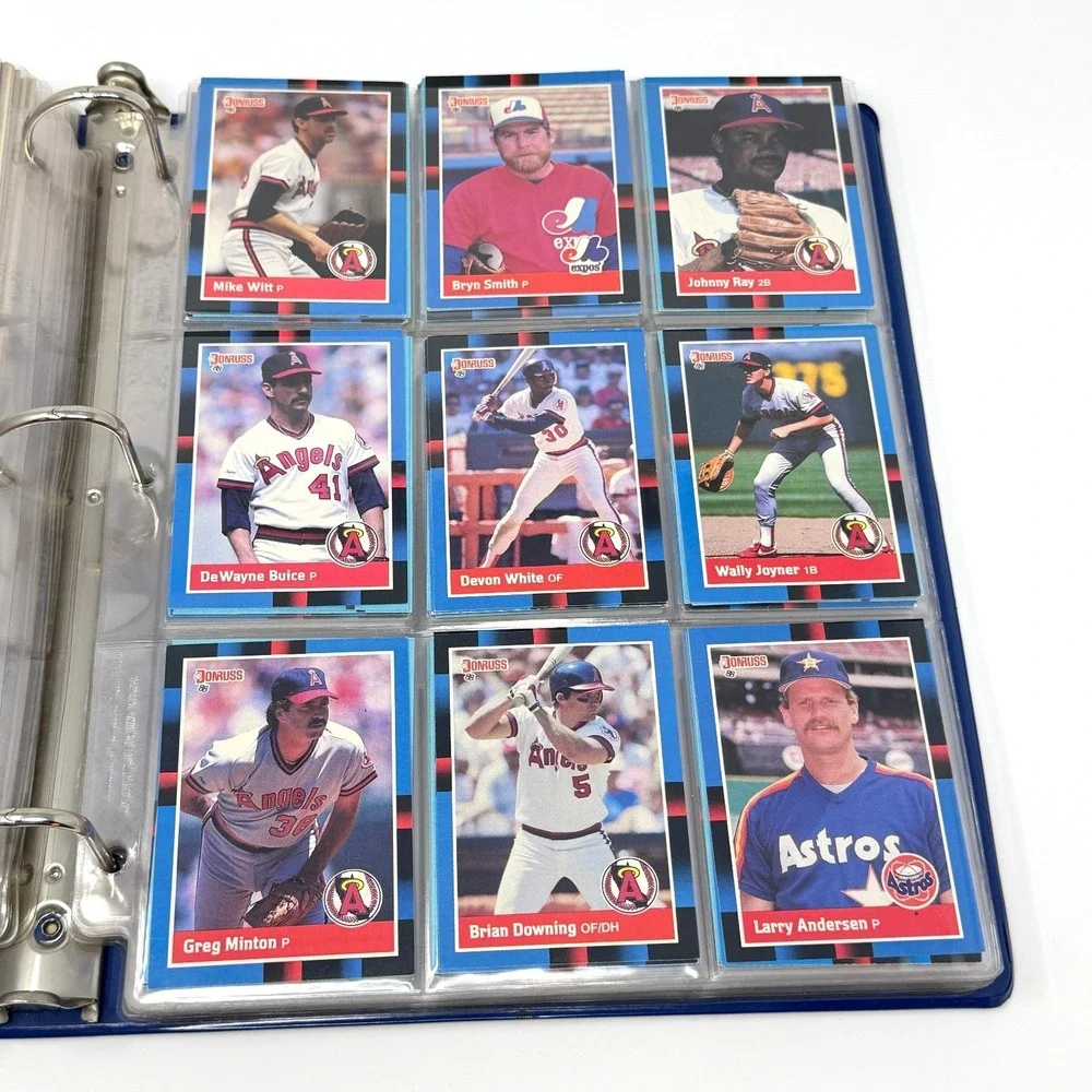 Fleer Topps Donruss Score Baseball Card Binder Lot 1980s 1990s 400+ Cards